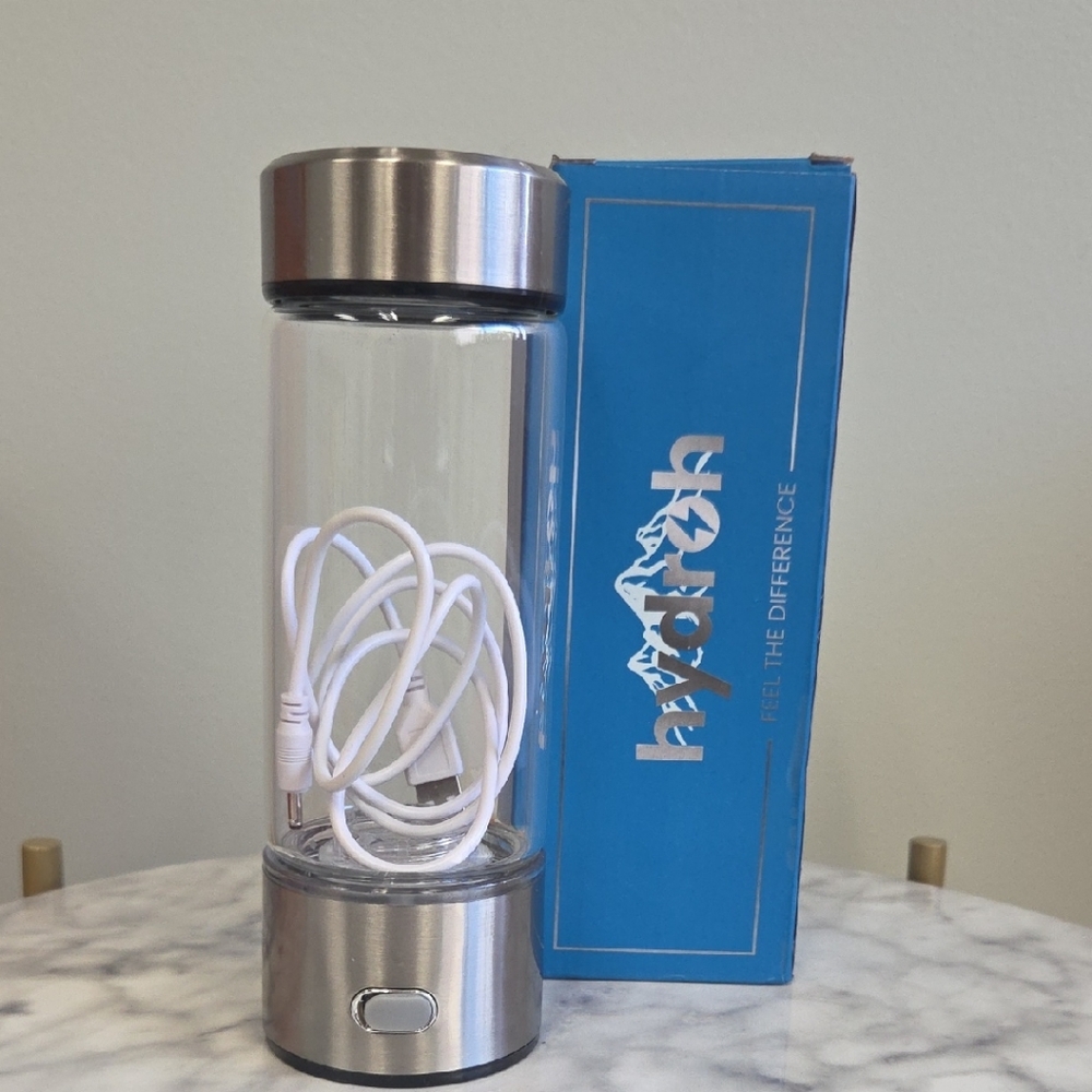 Stainless Steel and Glass Hydrogen Water Bottle *NEW*